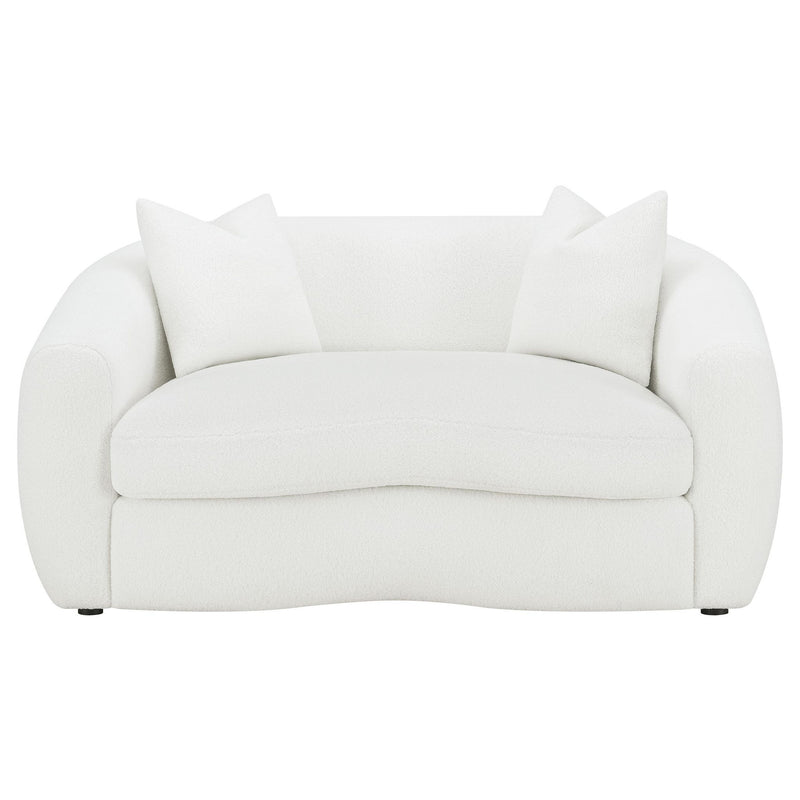 Isabella 3-piece Faux Sheepskin Upholstered Sofa Set Natural