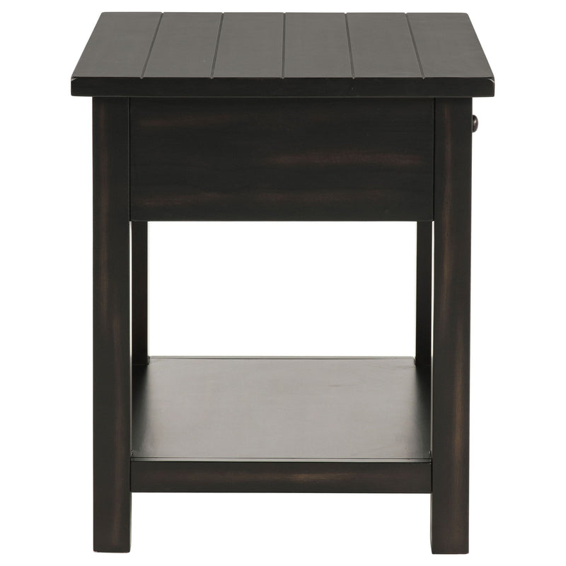 Castleton - 1 Drawer Wood End Table With Shelf