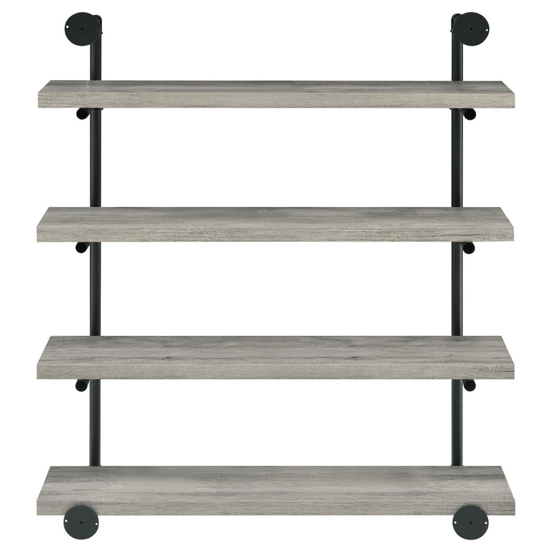 Elmcrest 39-inch 4-shelf Wall Bookshelf Grey Driftwood