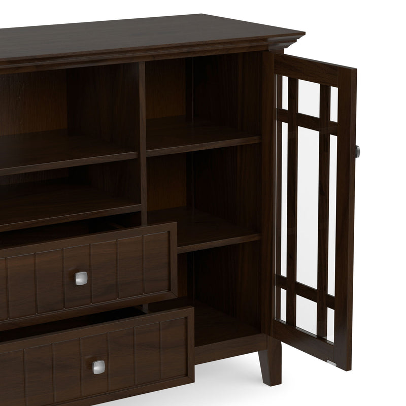 Bedford - Tall TV Media Stand - Dark Tobacco Brown