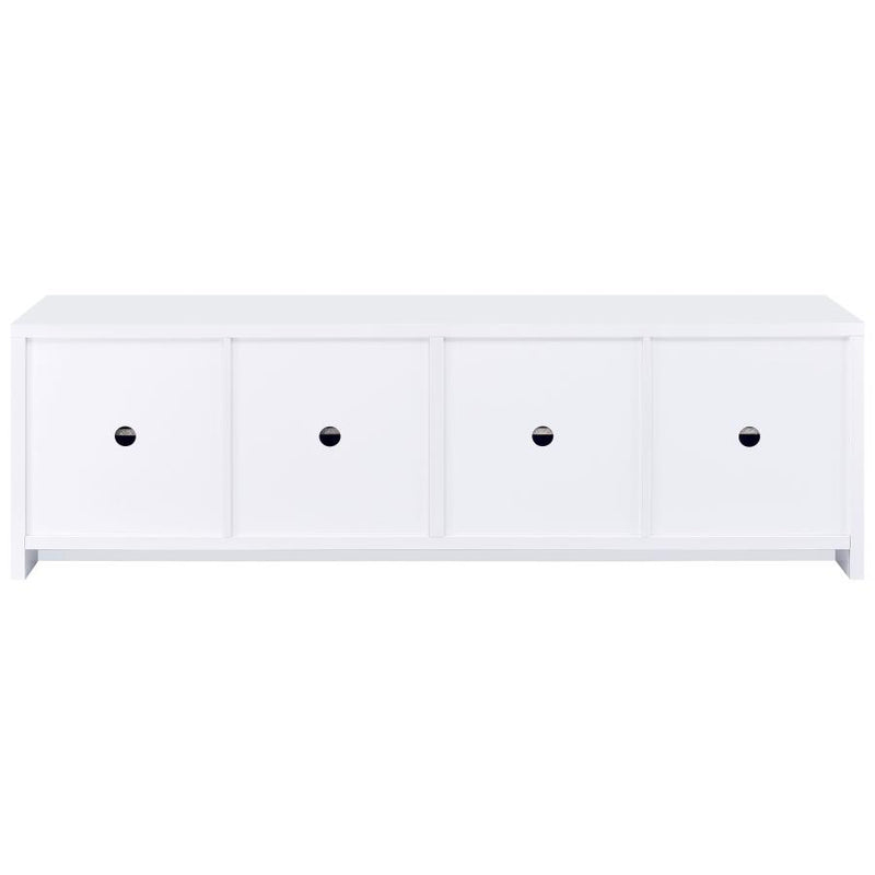 Laughlin - 4 Door Engineered Wood TV Stand - White