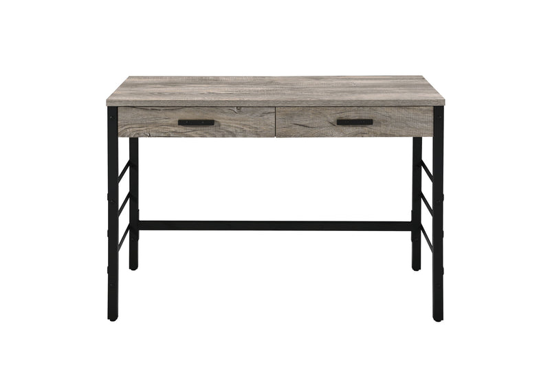 Disho - Weathered Writing Desk With USB - Oak