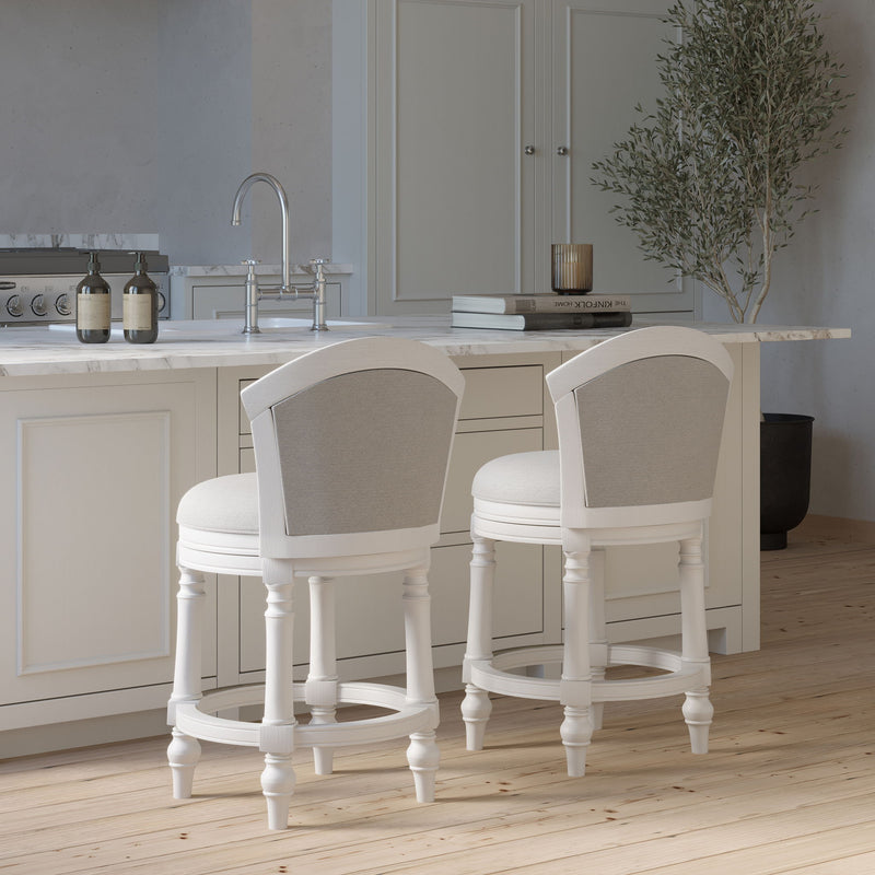 Barrel Back Stool With Swivel