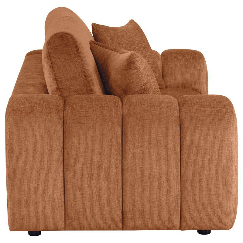 Burnett - Chenille Upholstered Wide Arm Loveseat