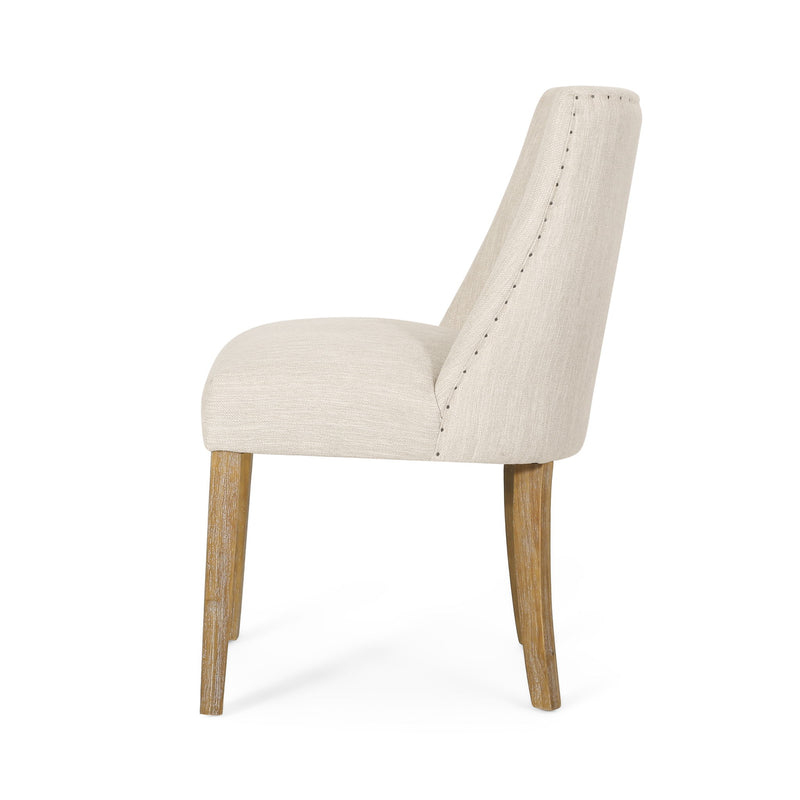 Classic Fabric Dining Chair (Set of 2) - Beige