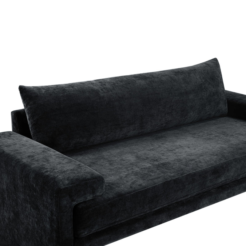 Upholstered 3 Seater Sofa With Wide Armrests