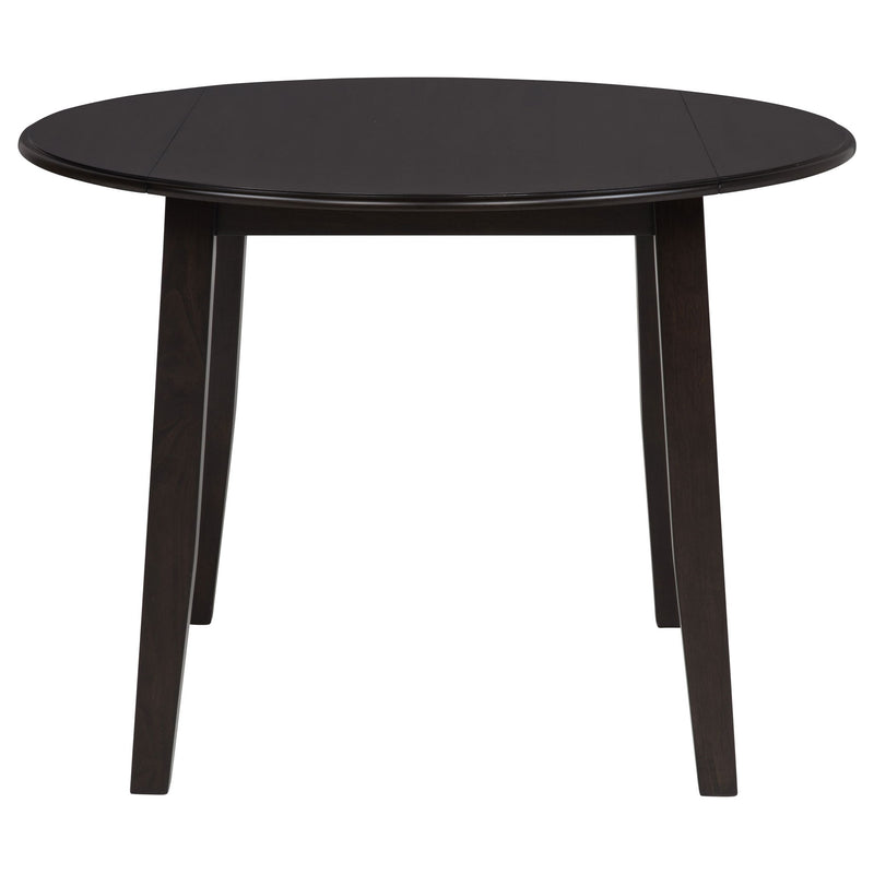 Jackie - 5 Piece Dining Set With Drop Leaf Table And Side Chairs - Dark Coffee
