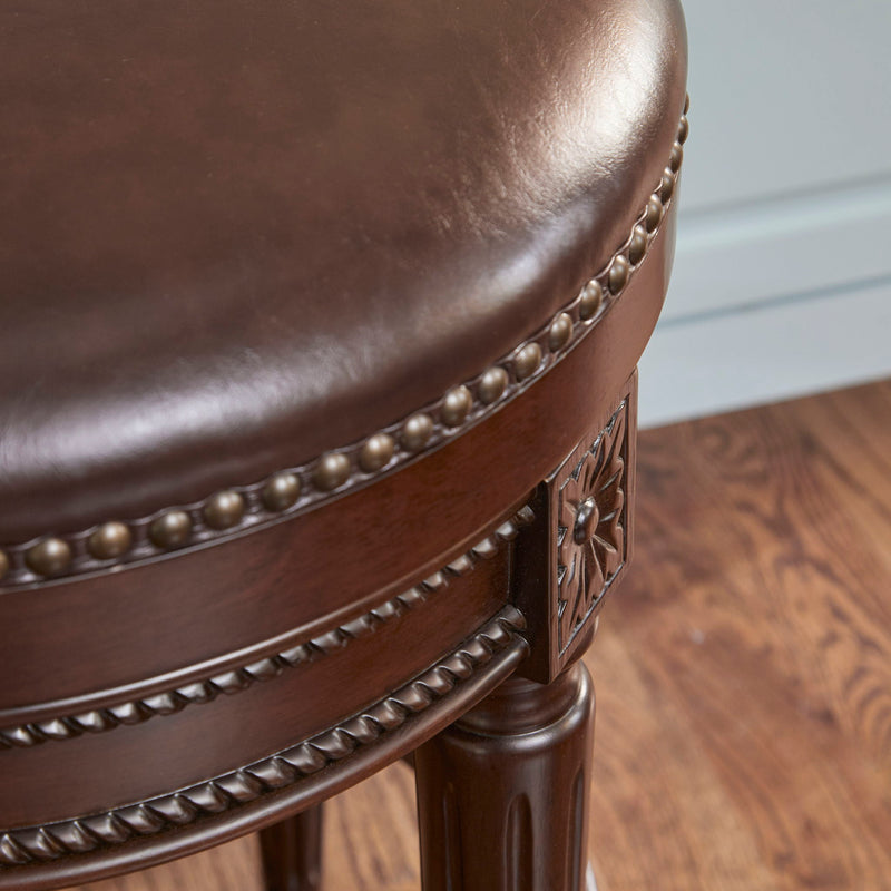 Rustic Elegance Backless Swivel Stool