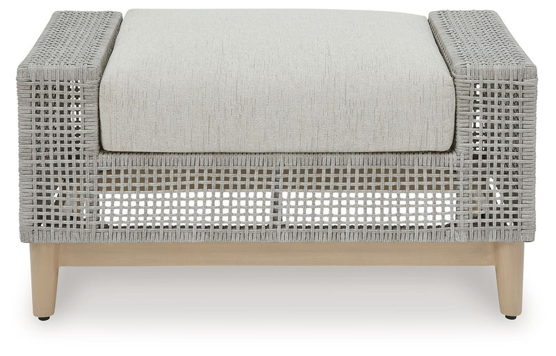 Seton Creek - Ottoman With Cushion - Gray