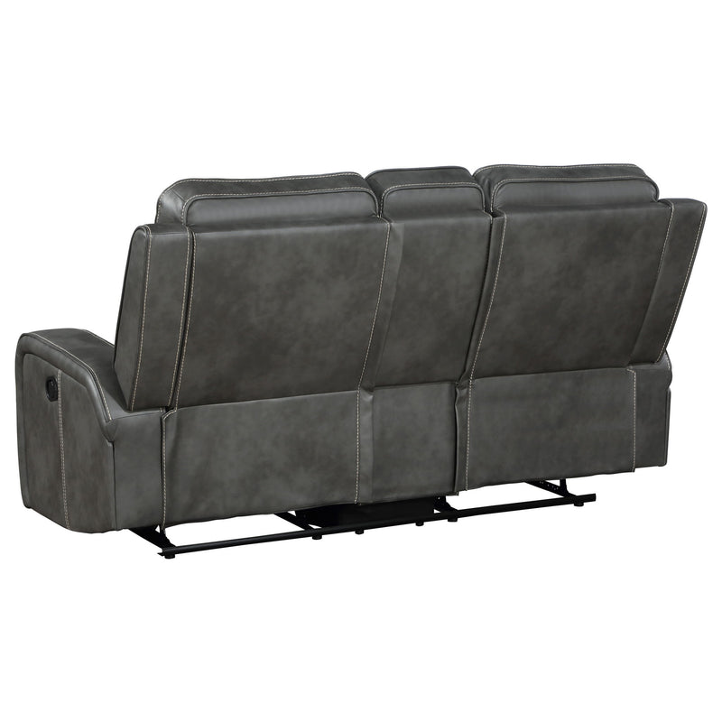 Forrest - Motion Reclining Loveseat With Console - Gray