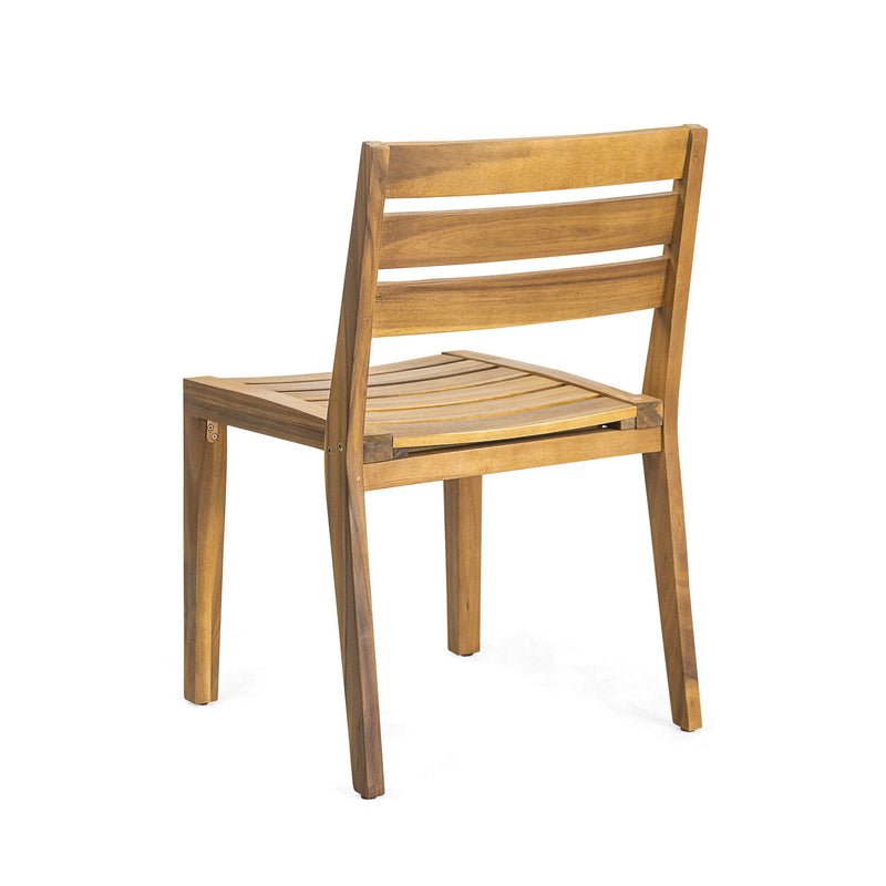 Outdoor 3 Pieces Dining Set, Round Bistro Set - Teak