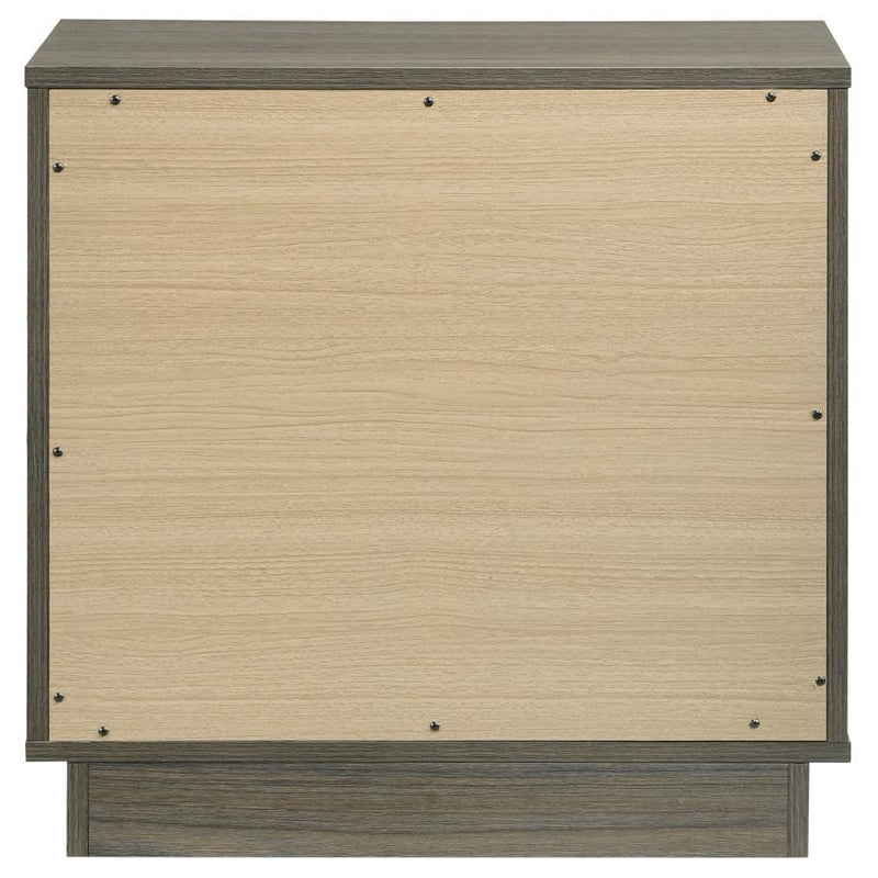 Fenwick - 2-Drawer Nightstand Bedside Table - Gray Oak