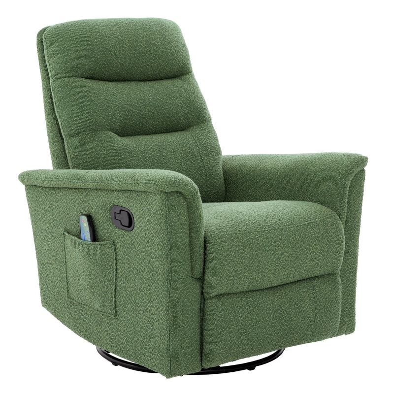 Manual Recliner Chair With 8 Point Massage And Swivel Function