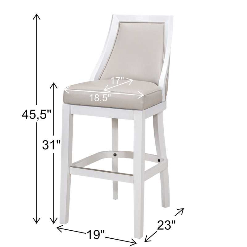 Modern Swivel Stool With Tall Back