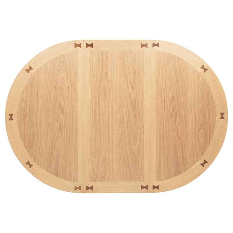 Davis - 5 Piece Oval Counter Height Dining Set With Expandable Table - Light Oak