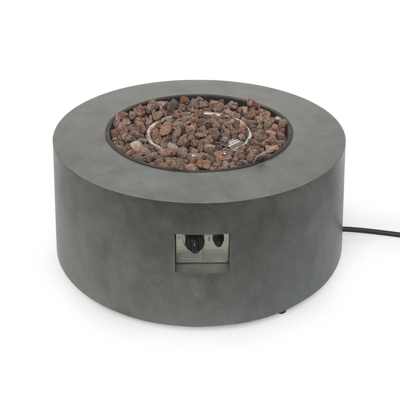 Round Iron Fire Pit With 40, 000 Btu