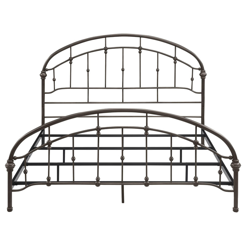 Rowan Metal Eastern King Open Frame Bed Dark Bronze