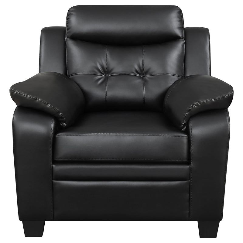 Winchell - Upholstered Padded Arm Tufted Accent Chair - Black
