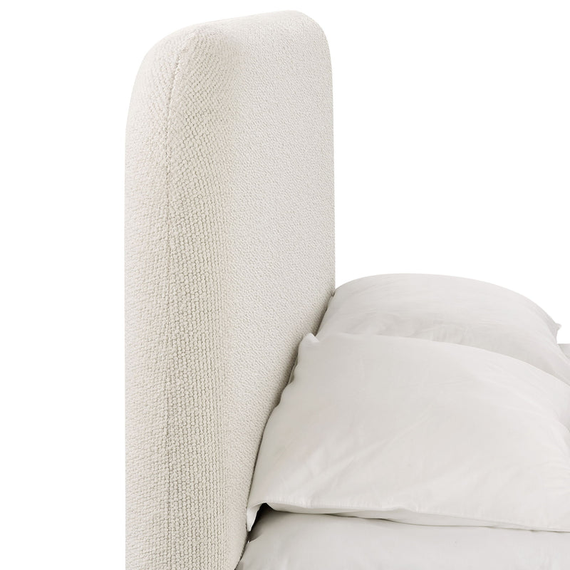 Linton - Upholstered Platform Bed With Curved Headboard