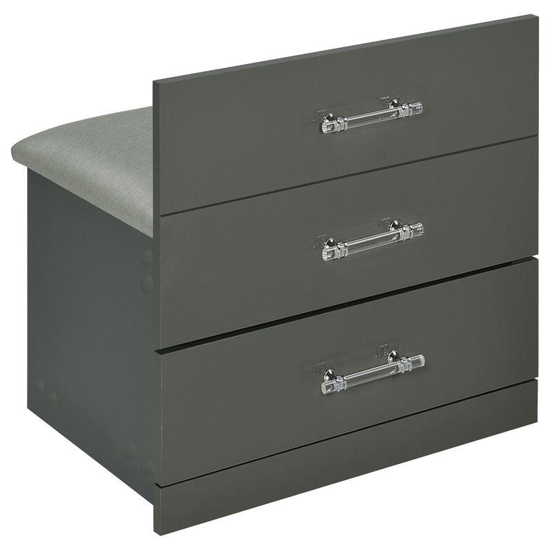 Ayuba - 3 Drawer Makeup Vanity Table With Mirror And Stool