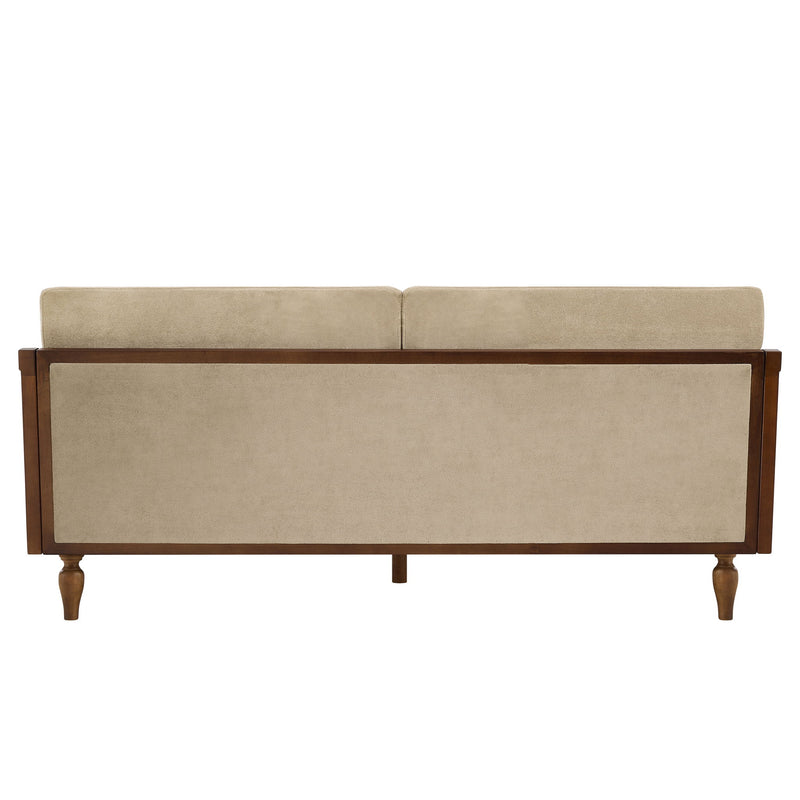 3 Seater Sofa With Rattan Armrests