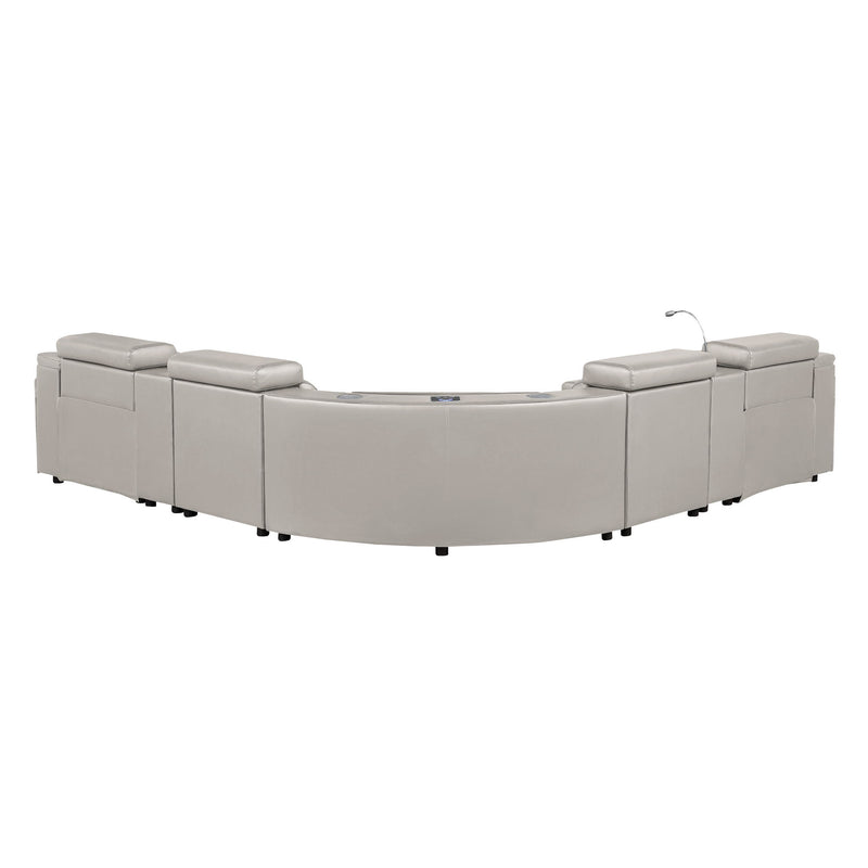 Nova - Sectional With Bluetooth Speaker, LED And Lifting Wine Cabinet