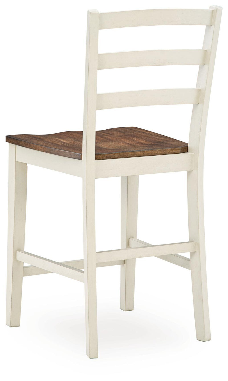 Brinfern - Barstool (Set of 2) - Brown / Antique White