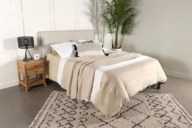 Kosmo Upholstered Queen or Full Panel Headboard Sand