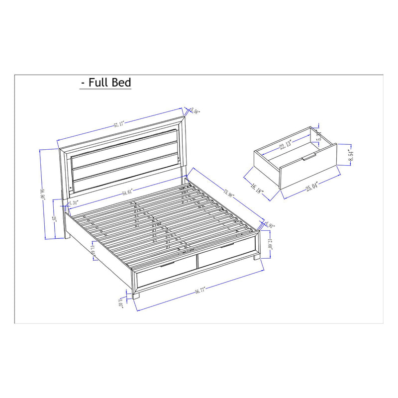 Cllisie - 5 Piece Bedroom Set With Padded Headboard