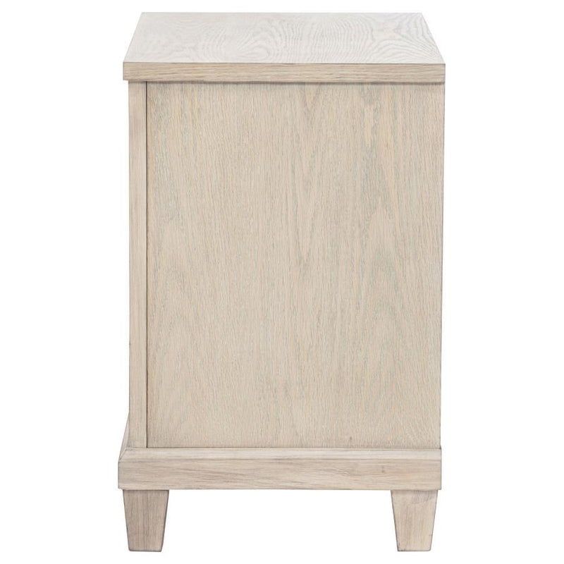 Pembroke - 2-Drawer Nightstand Bedside Table - Washed Oak