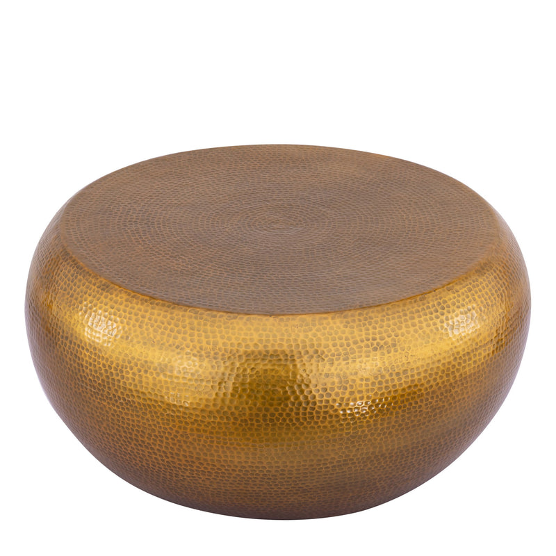2 Piece Coffee And End Table Set, Oval Design - Gold