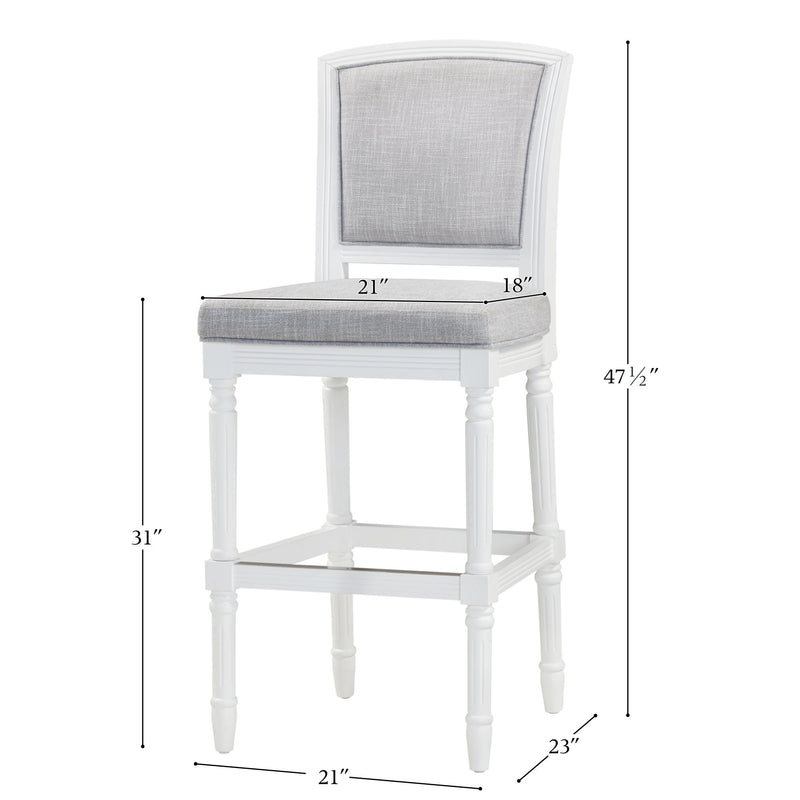 Stool With Upholstered Seat And Back