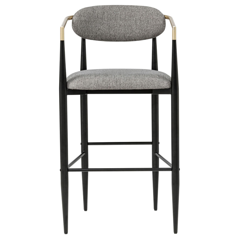 Tina Fabric Upholstered Bar Chair Dark Grey (Set of 2)