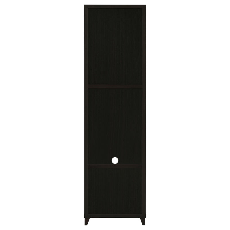 Media Tower With And Drawer With Adjustable Shelves Handles - Brown