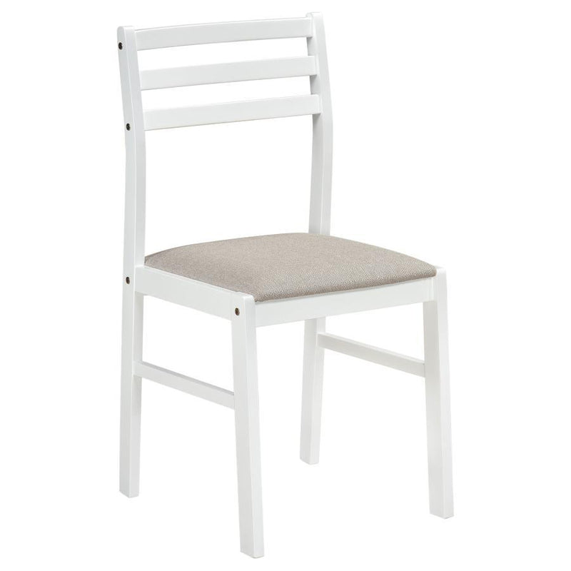 Bucknell - 3 Piece Round Drop Leaf Dining Table Set - White