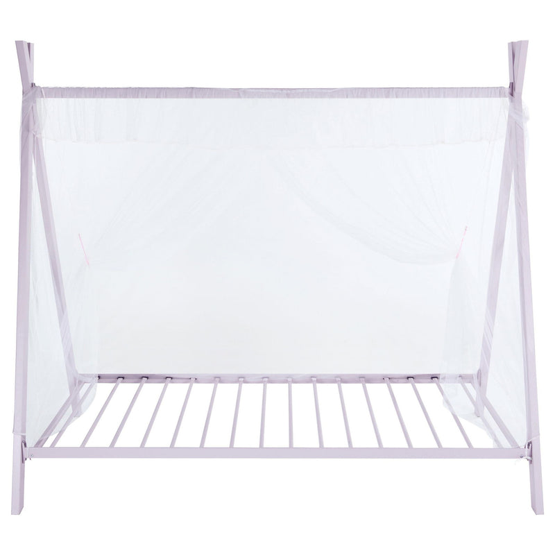 Fultonville Metal Twin Tent Bed with 7-inch Mattress Pink