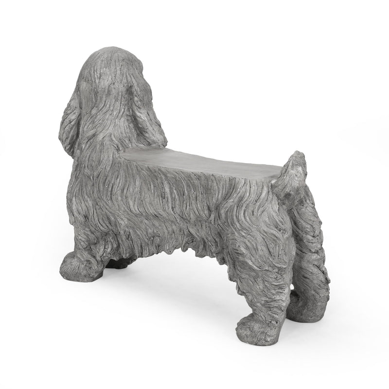 Cocker Spaniel Dog Statue - Gray