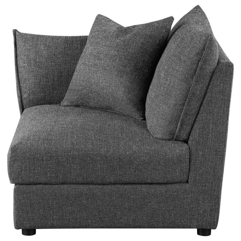 Sasha - Upholstered LAF Chair - Barely Black