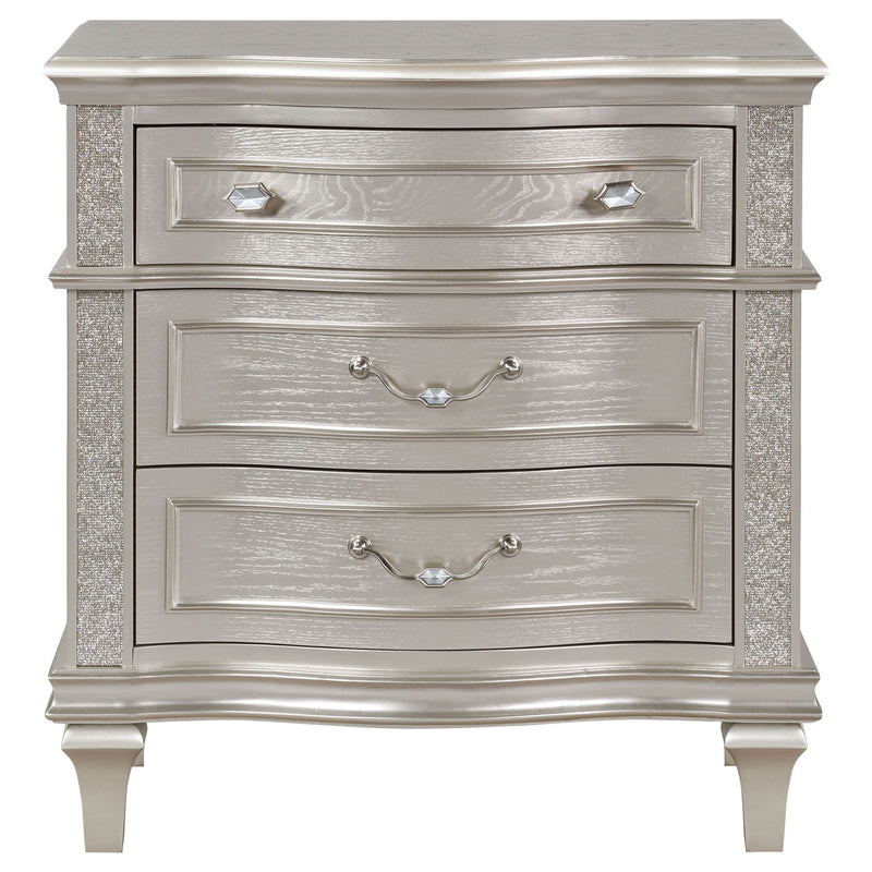 Evangeline - 3 Drawer Nightstand - Oak