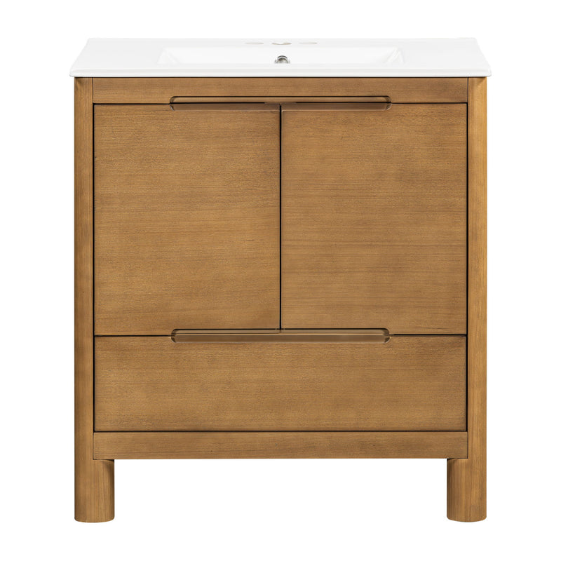 Softened Modern Bathroom Vanity With Sink