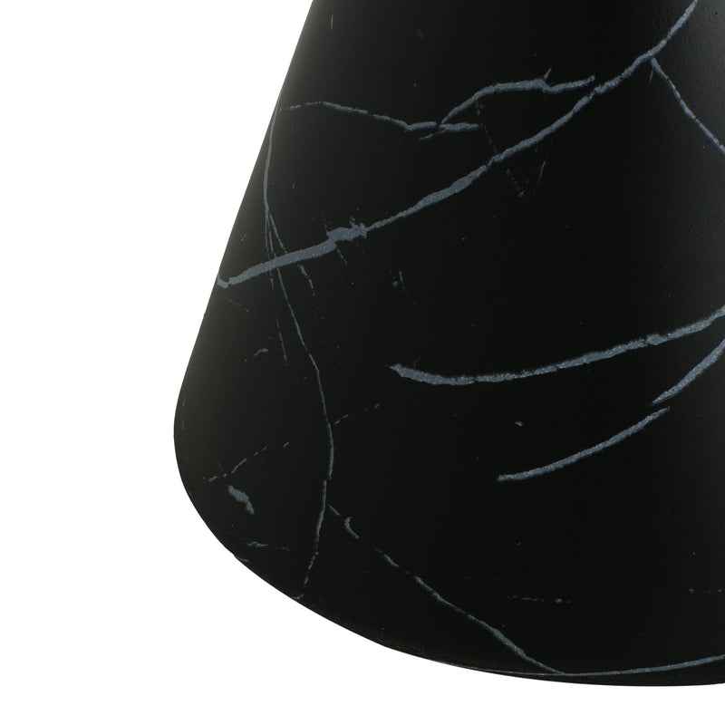 Outdoor Lightweight Concrete Side / End Table, Living Room Accent Table - Black Marble