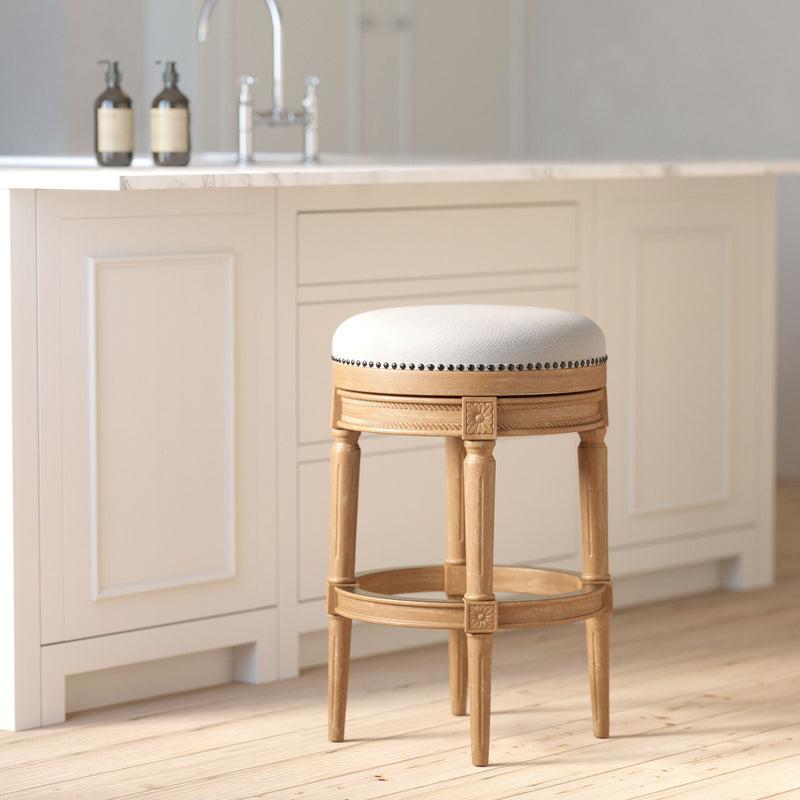 Rustic Elegance Backless Swivel Stool