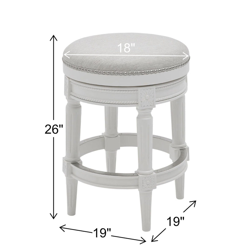 Rustic Elegance Backless Swivel Stool