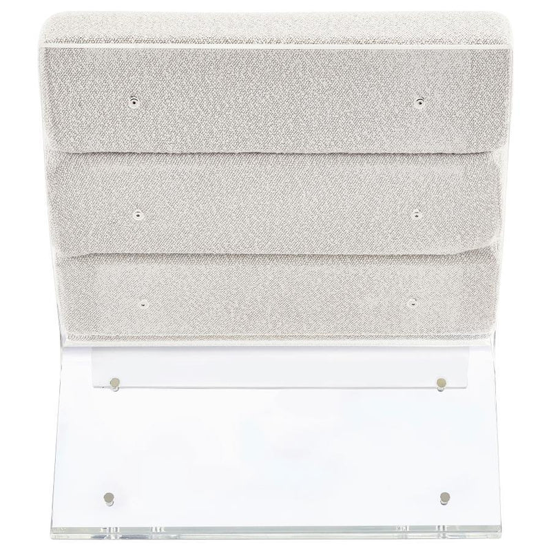 Serreta - Boucle Upholstered Armless Acrylic Chair
