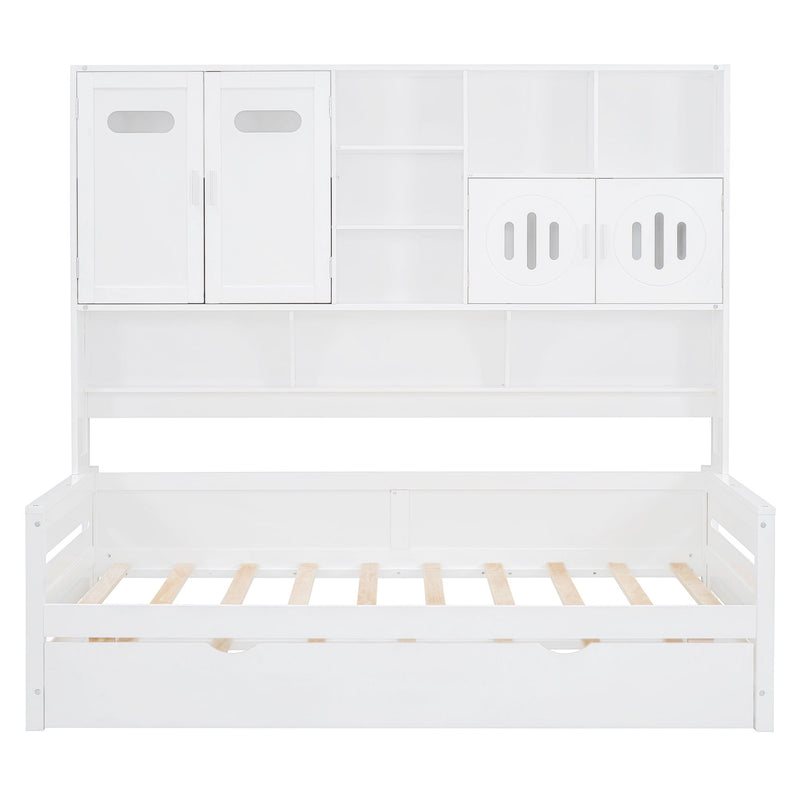 Daybed & All-In-One Cabinet And Shelf