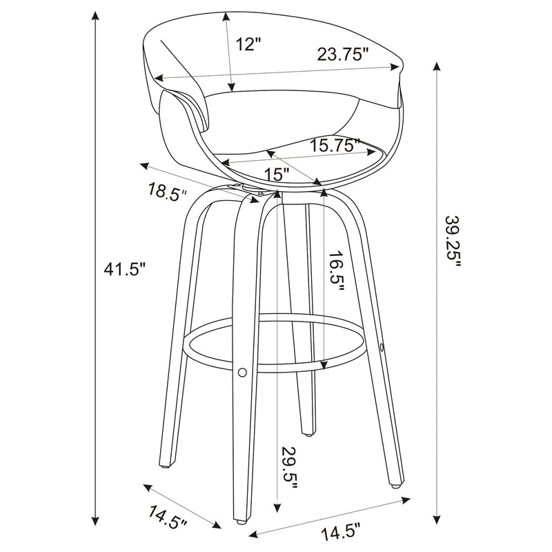 Swivel Bar Stool Elegant Design With Upholstery