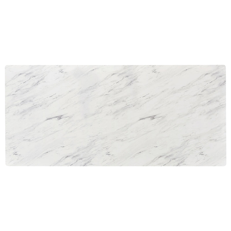 Mayer Rectangular 87-inch Faux Marble Dining Table White