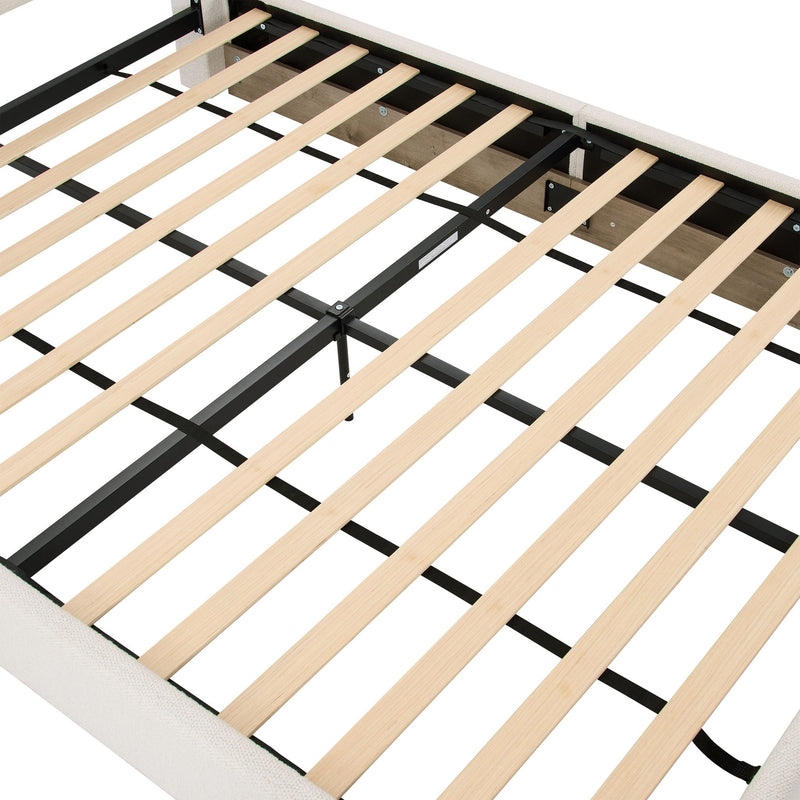 Linton - Upholstered Platform Bed With Curved Headboard