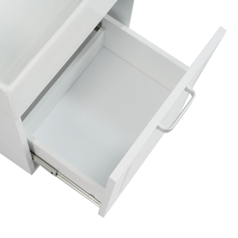 Modern Wall Mounted Bathroom Vanity With Sink, Soft Close Drawer, Adjustable Shelf, Toilet Paper Holder