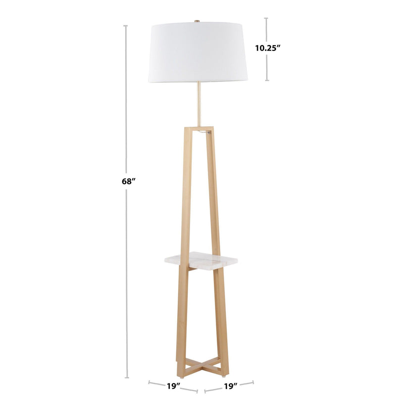 Cosmo - Shelf Contemporary / Glam Floor Lamp